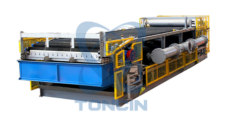 Usine de traitement des eaux usées de filtre à bande sous vide en caoutchouc horizontal DU solide et liquide séparé