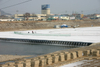 Barrage en caoutchouc de remplissage d'eau