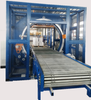 Machine d'emballage d'emballage étirable orbitale horizontale pour produits droits