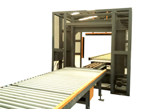Machine d'emballage d'emballage étirable orbitale horizontale pour produits droits