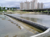 Barrage en caoutchouc de remplissage d'eau